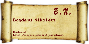 Bogdanu Nikolett névjegykártya