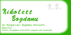 nikolett bogdanu business card